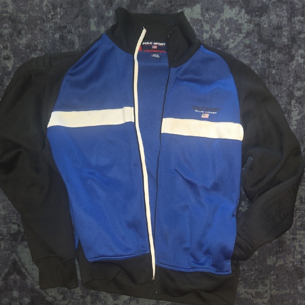 Polo Sport by Ralph Lauren Men's Blue and Black Tracksuit Jacket